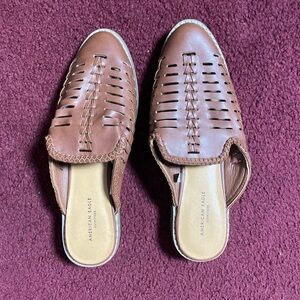 American Eagle Brown Slip-On Woven Mules Women’s